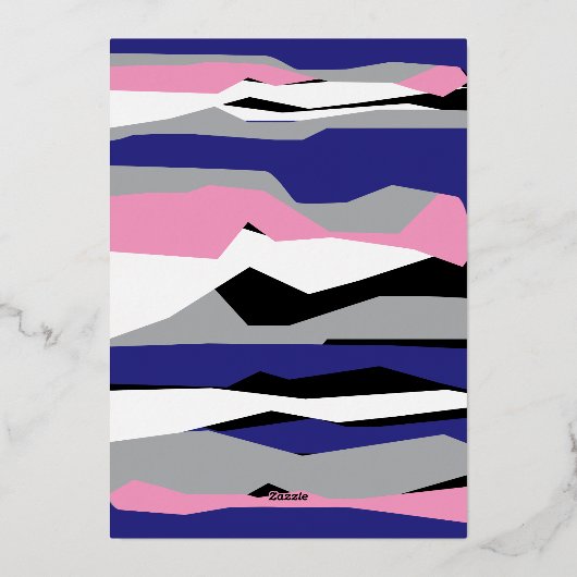 Navy Pink Bar Bat Mitzvah Einladung Gold Foil (Rückseite)