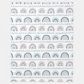 Navy Pink Blanket Soft Rainbows Boho Kids Accent Fleecedecke (Vorderseite)