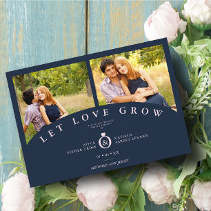 Navy Pink Elegant 2 Fotos gelassen Liebe Grow Wedd