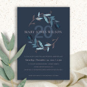 NAVY PINK FAUNA WREATH JEDES JAHR JAHRESKARTE DANKESKARTE