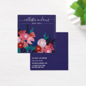 Navy Pink Floral Curring Earring Display Card (Schreibtisch)