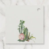 NAVY PINK FLORAL DESERT CACTI FOLIAGE WEDD GESCHENKANHÄNGER (Rückseite)