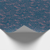 Navy & Pink Palm Print Wrapping Paper Geschenkpapier (Ecke)