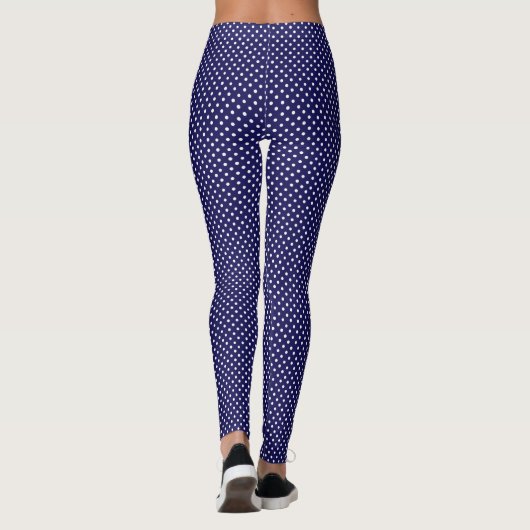 Navy Polka Dot Active Leggings (Rückseite)