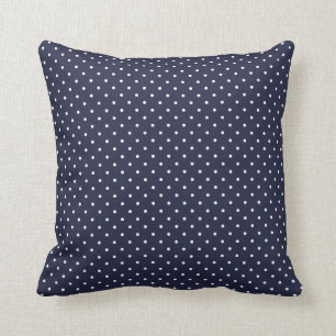 Navy Polka Dot Kissen