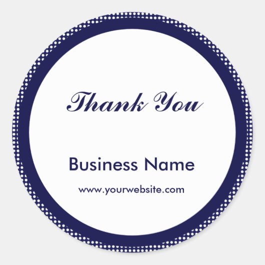 Navy Polka Dot Sticker (Vorderseite)