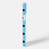Navy Polka Dots on Bright Blue Case-Mate iPhone Hülle (Rückseite / Rechts)