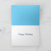 Navy Polka Dots on Light Blue Birthday Card Karte (Innenseite)