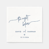 Navy Probe Abendessen am Abend vor Hochzeit Serviette (Vorderseite)