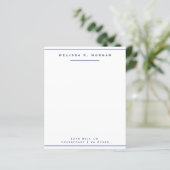 Navy Professioneller Name Adresse Briefpapier (Stehend Vorderseite)