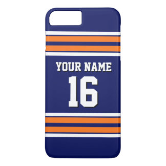 Navy Pumpkin Orange Team Jersey Name Case-Mate iPhone Hülle