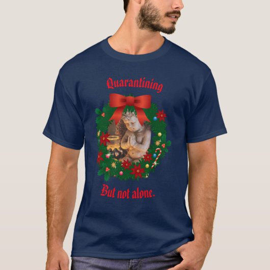 Navy Quarantäne, aber nicht allein Holiday T-Shirt (Vorderseite)
