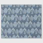 Navy Quilt Chinoiserie Ginger Jar  Geschenkpapier (Flach)