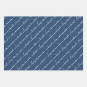 Navy Ramadan Mubarak Bilingual Geschenkpapier Set (Vorderseite 2)