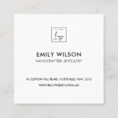 NAVY RED GREEN STAR CHRISTMAS STRUMPF DANKEN QUADRATISCHE VISITENKARTE (Rückseite)