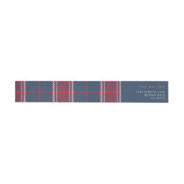 Navy Red Kariert Tartan Buffalo Modernes Minimalis