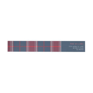 Navy Red Kariert Tartan Buffalo Modernes Minimalis