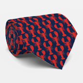 Navy/Red Lobster Preppy Krawatte (Gerollt)