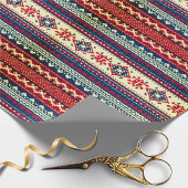 Navy Red Nordic Ugly Christmas Sweater Geschenkwra Geschenkpapier