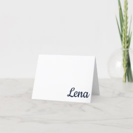 NAVY, RED Oxford, MS Personalisiert Note Card Dankeskarte