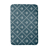 Navy Rope and Anchor Muster Badematte (Vorderseite Vertikal)