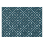 Navy Rope and Anchor Muster Tischdecke (Vorderseite (Horizontal))