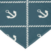 Navy Rope and Anchor Muster Tischdecke (Schrägansicht)