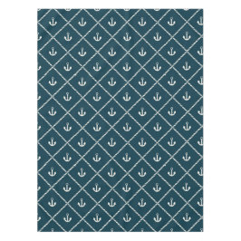 Navy Rope and Anchor Muster Tischdecke