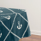 Navy Rope and Anchor Muster Tischdecke (Beispiel)