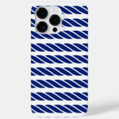 Navy Rope Stripes Nautic anpassbarer Hintergrund Case-Mate iPhone Hülle (Rückseite)