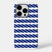 Navy Rope Stripes Nautic anpassbarer Hintergrund Case-Mate iPhone Hülle (Rückseite)