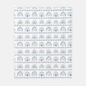 Navy Rosa Babydecke Soft Boho Regenbogen Stil Fleecedecke (Vorderseite)