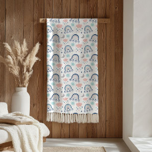 Navy Rosa Decke Boho-Geschenk für kleine Träumer