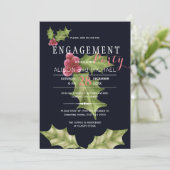 Navy-Rosa-Heilige-Beerenfest Einladung (Stehend Vorderseite)