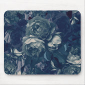 Navy Rose Bouquet Mousepad (Vorne)