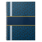 Navy Rose Damask Notizblock (Vorderseite)