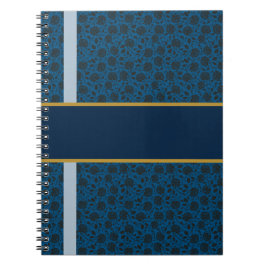 Navy Rose Damask Notizblock
