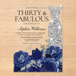 Navy Rose Diamond Gown 30. Geburtstag Party Acryleinladungen<br><div class="desc">Navy Rose Diamond Gown 30. Geburtstag Party Fabulous Acrylic Einladung Siehe Matching Kollektion in Nest und Nest Store Vielen Dank</div>