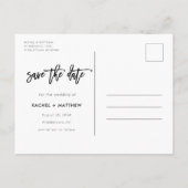 Navy & Rose Gold Glam Chic Save the Date Postkarte (Rückseite)