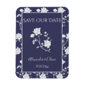 Navy-Rose speichert das Datumsfenster Magnet (Vertikal)