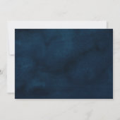 Navy Royal Blue Blues Floral Save the Date Einladung (Rückseite)