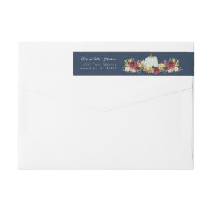 Navy Russe Fall Blue Pumpkin Burgund Floral