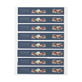 Navy Russe Fall Blue Pumpkin Burgund Floral (Bogen)
