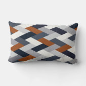 Navy Rust Geometry VIB Lendenkissen (Rückseite)
