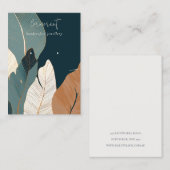 Navy Rust Gold Tropical Earring Necklace Display Visitenkarte (Vorne/Hinten)