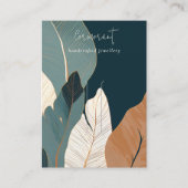 Navy Rust Gold Tropical Leaf Hairpin Clip Display Visitenkarte (Vorderseite)