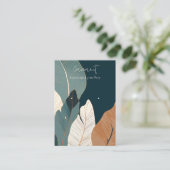 Navy Rust Gold Tropical Leafy Earring Display Visitenkarte (Stehend Vorderseite)