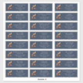 Navy Rust Guest Address Labels (Blatt)