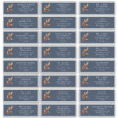 Navy Rust Guest Address Labels (Vorderseite)