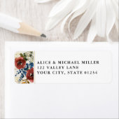 Navy & Rust Light Wood Rustic Blume Adresse (Insitu)